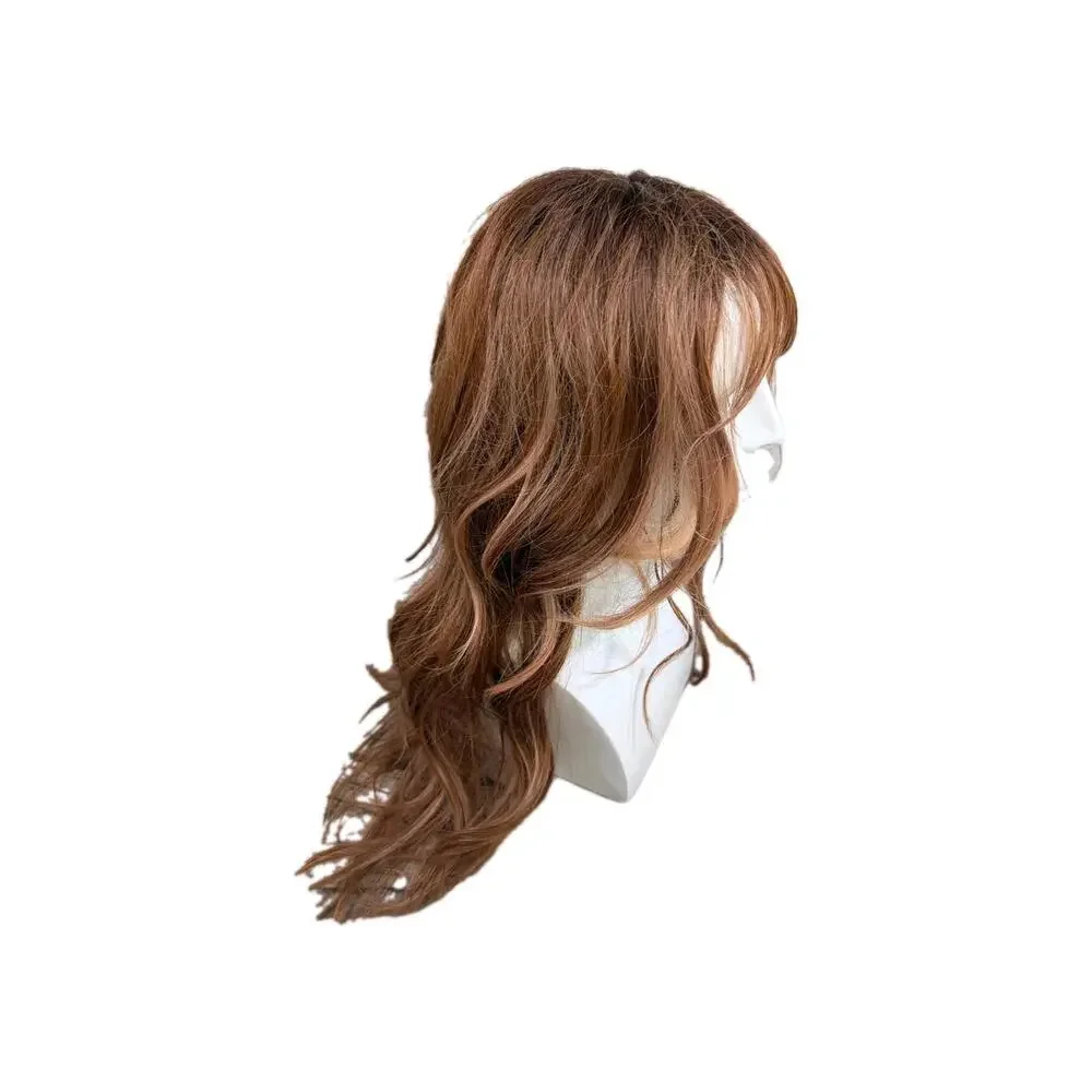 Unbranded Wavy Long‎ Red Wig With Blonde Highlights And Brown Underttones